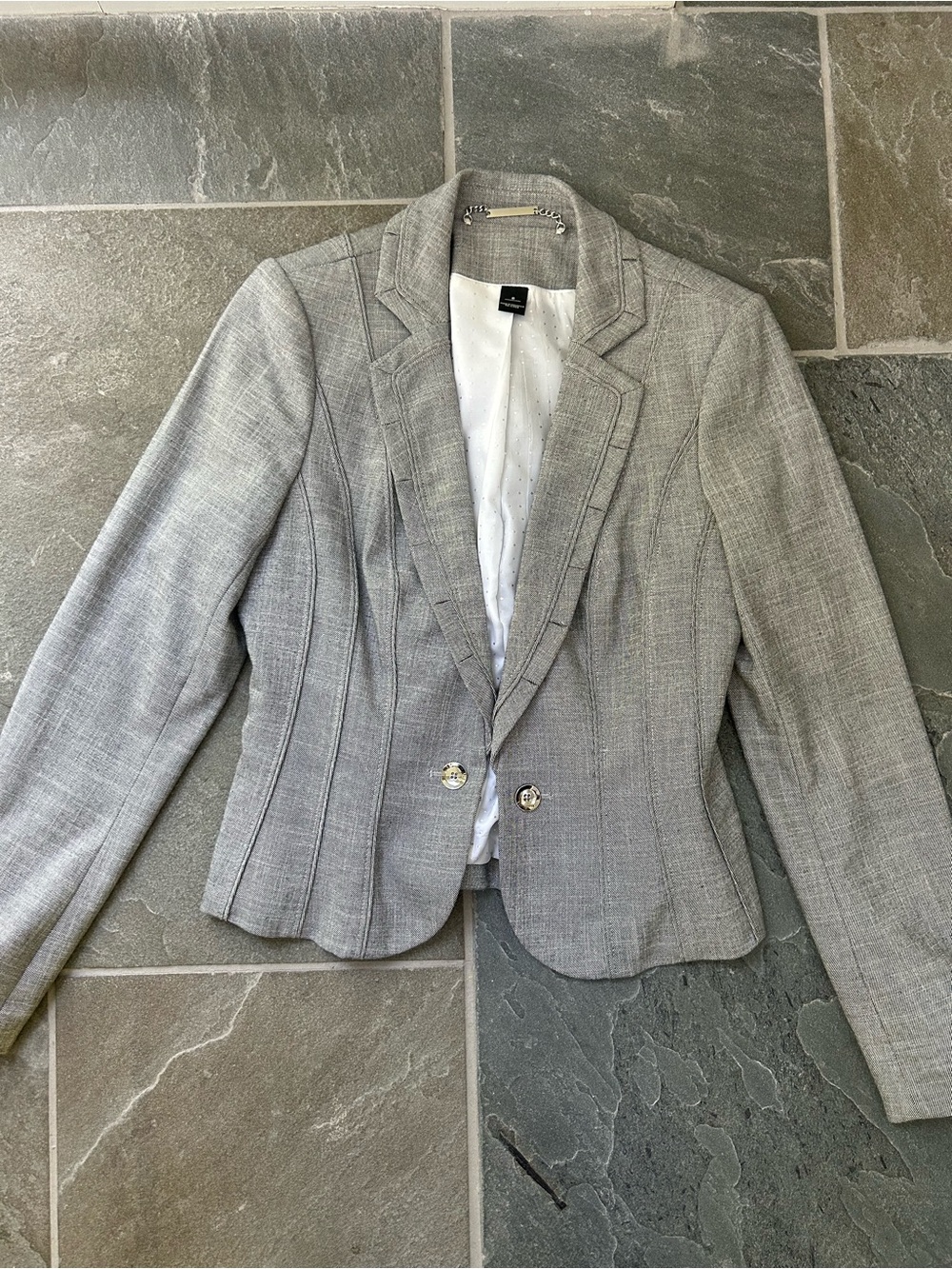 Women’s Tailored Light Gray Blazer Jacket